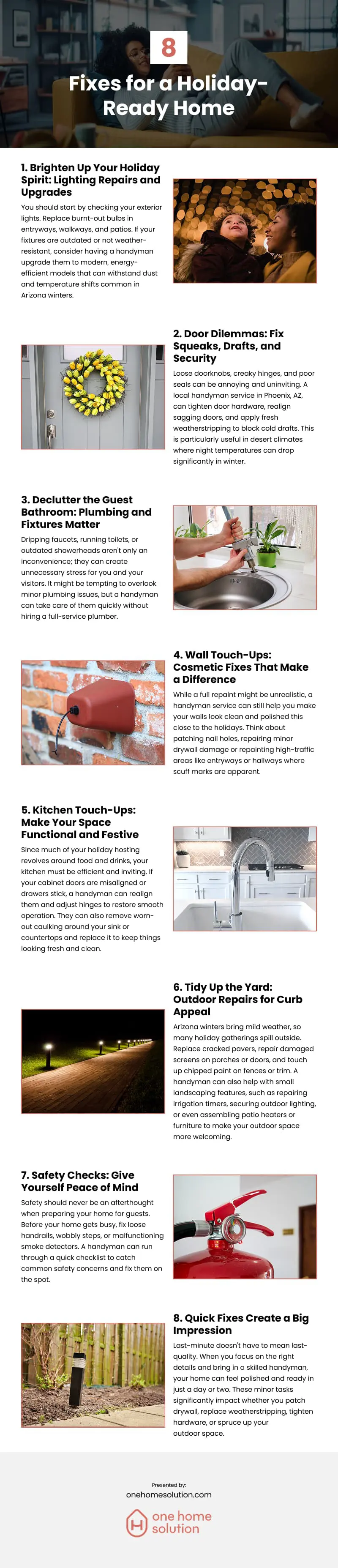 8 Fixes for a Holiday-Ready Home Infographic