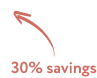 30 percent savings