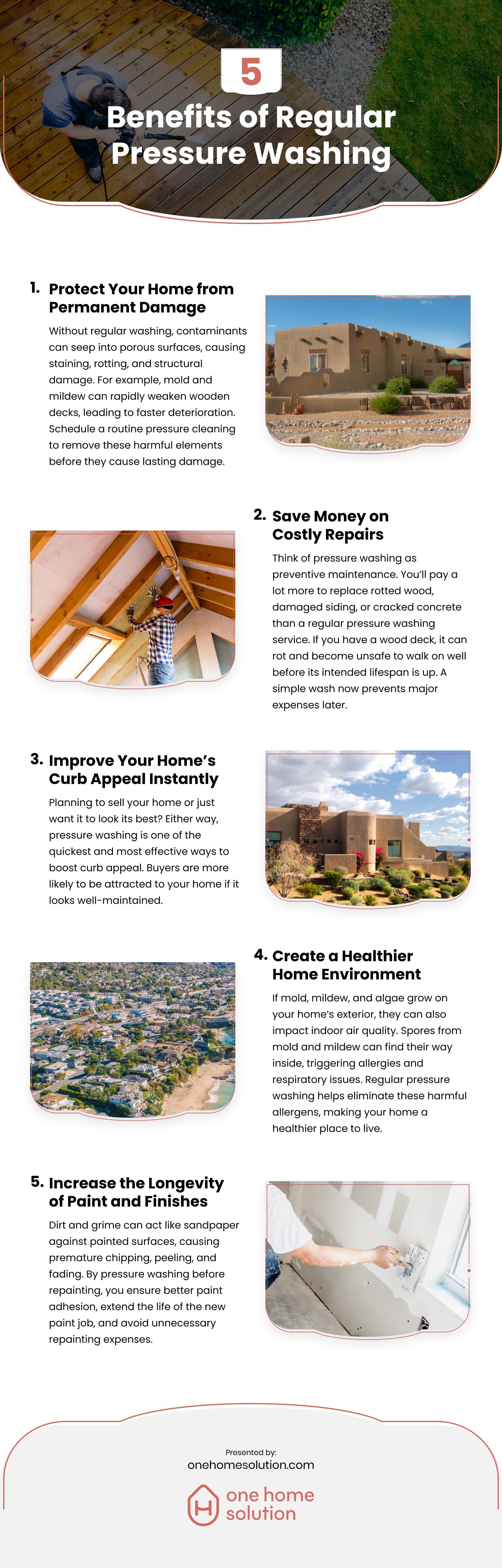 5 Benefits of Regular Pressure Washing Infographic 5 Benefits of Regular Pressure Washing Infographic
