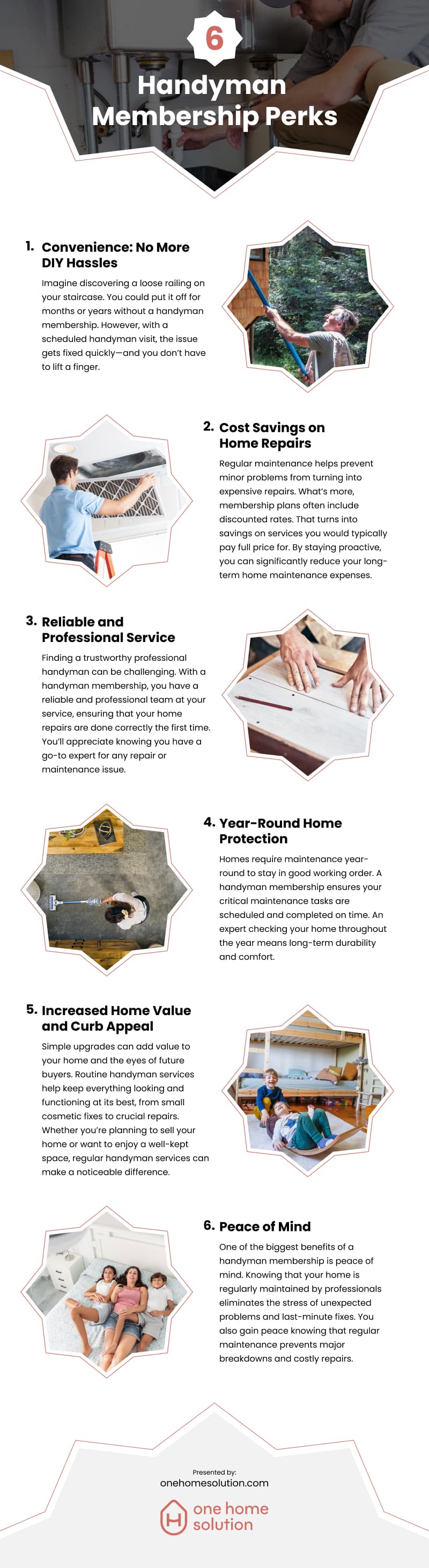 6 Handyman Membership Perks Infographic