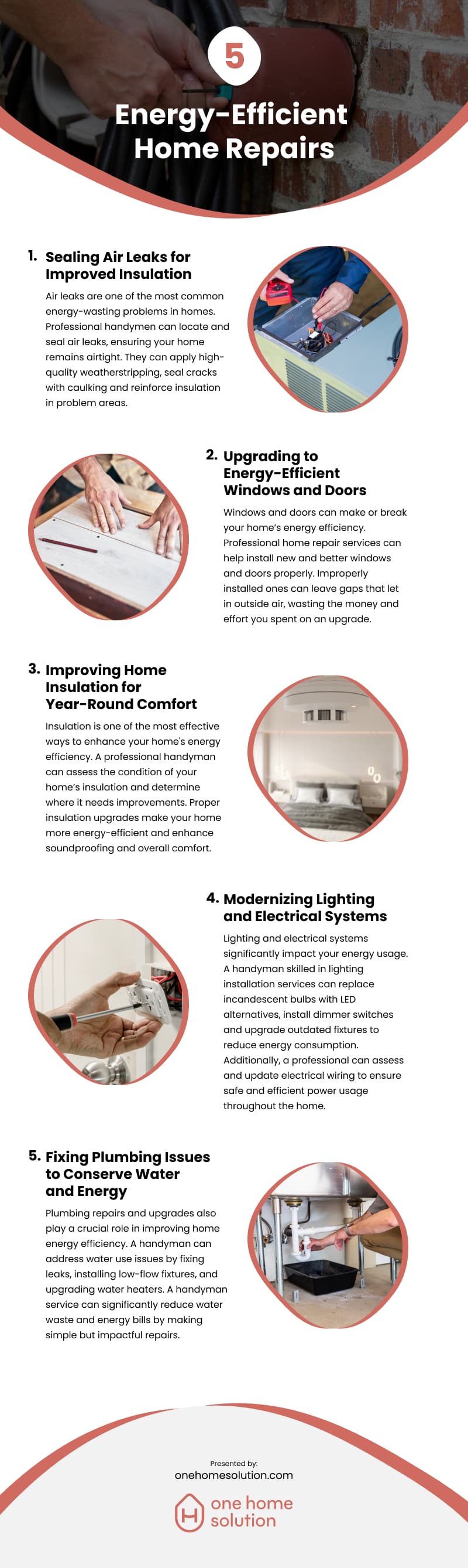 5 Energy-Efficient Home Repairs Infographic 5 Energy-Efficient Home Repairs Infographic
