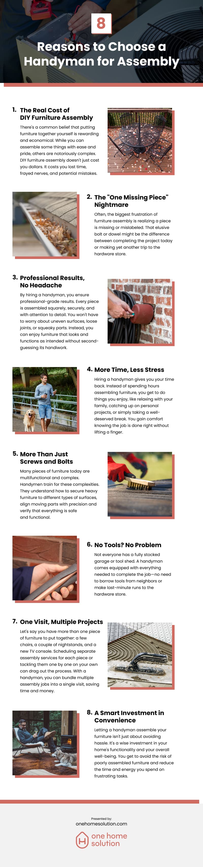 8 Reasons to Choose a Handyman for Assembly Infographic