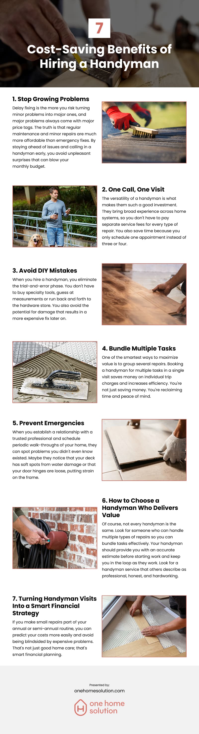 7 Cost-Saving Benefits of Hiring a Handyman Infographic